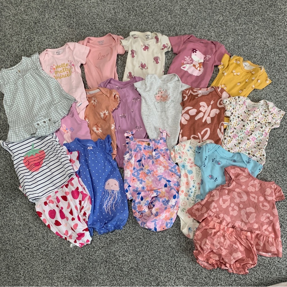 Lot of 0-3 Month Baby Girl Clothes